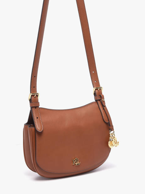 Cross Body Tas Dryden Leder Lauren ralph lauren Bruin dryden 31P06070 ander zicht 2